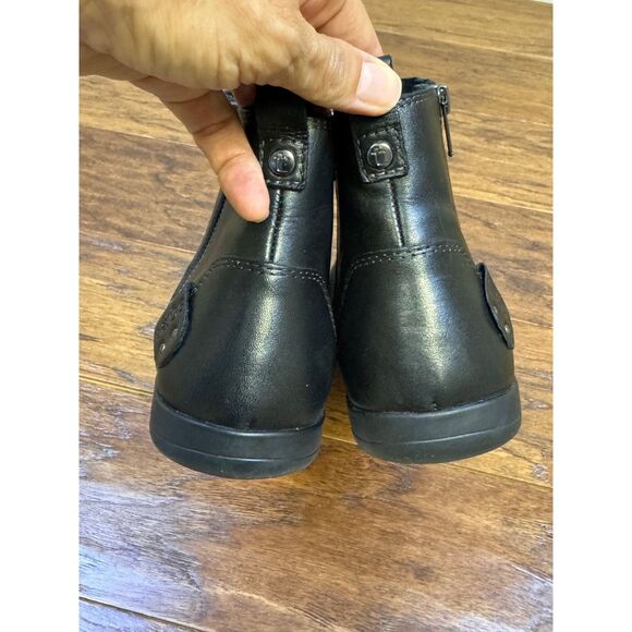 TAOS Select Black Leather Ankle Booties, Double Zip, Sz 10 - Picture 5 of 12